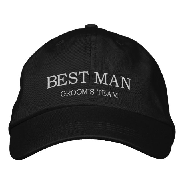 Casquette Brodée Mariage d'équipe de BEST MAN Groom (Devant)