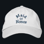 Casquette Brodée Mariage D'Honneur<br><div class="desc">Maid Of Honor mignon casquette de baseball. Parfait pour toutes vos fonctions et événements mariages. Cliquez sur Personnaliser pour modifier la couleur de la police. J'ai des casquettes disponibles dans mon magasin pour chaque membre de votre mariage. Visitez Smilin' Eyes Treasures pour plus d'invitations de mariage et de mariage, de...</div>