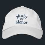 Casquette Brodée Mariage D'Honneur<br><div class="desc">Maid Of Honor mignon casquette de baseball. Parfait pour toutes vos fonctions et événements mariages. Cliquez sur Personnaliser pour modifier la couleur de la police. J'ai des casquettes disponibles dans mon magasin pour chaque membre de votre mariage. Visitez Smilin' Eyes Treasures pour plus d'invitations de mariage et de mariage, de...</div>