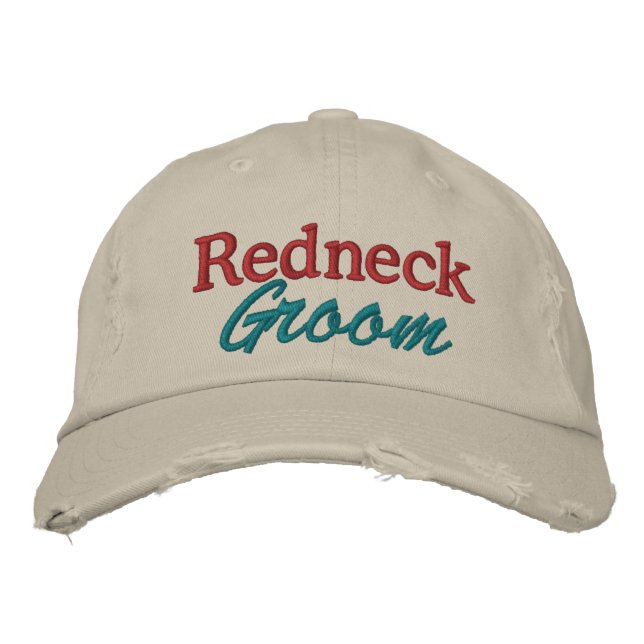 Casquette Brodée Mariage Redneck - Groom par SRF (Devant)