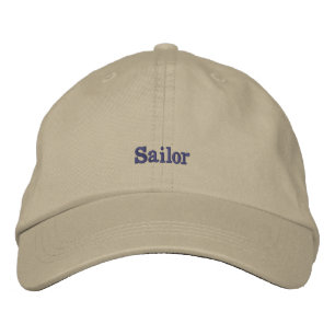 Casquette Brodée Marin Conception de texte minimaliste nautique