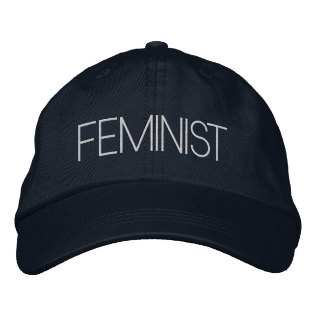 Casquette Brodée Marine féministe bleu blanc moderne (Devant)
