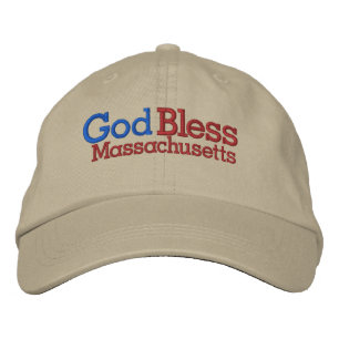 Casquette Brodée Massachusetts Dieu béni