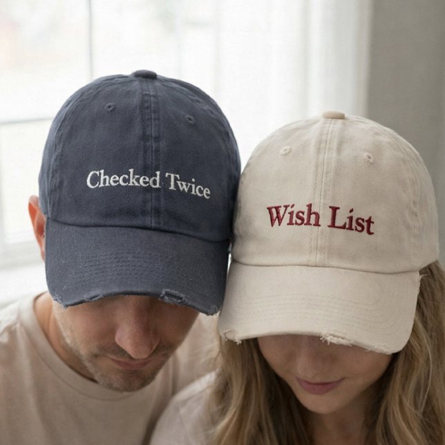 Casquette Brodée Matching Couple Embroidered Baseball Cap (Créateur téléchargé)