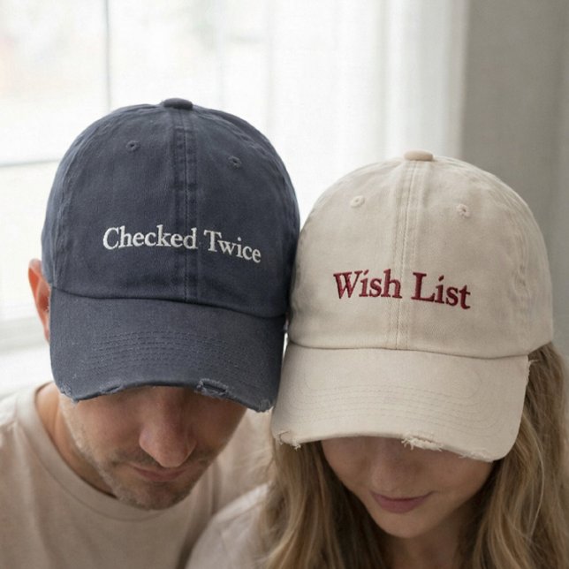 Casquette Brodée Matching Couple Embroidered Baseball Cap (Créateur téléchargé)