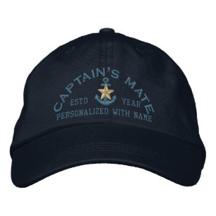 Casquette Brodée Mate Coastal Star Anchor de capitaine personnalis