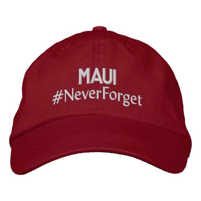 Casquette Brodée Maui #NeverForget ajustable (Devant)