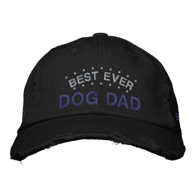 Casquette Brodée Meilleur Chien Toujours Papa Couleur Personnalisée (Devant)