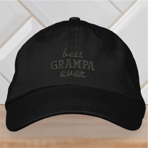 Casquette Brodée Meilleur Grampa jamais moderne Typographie simple
