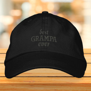Casquette Brodée Meilleur Grampa jamais moderne Typographie simple
