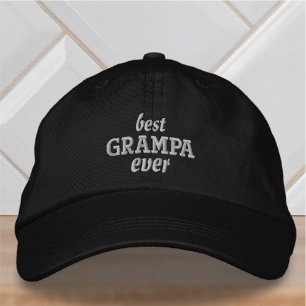 Casquette Brodée Meilleur Grampa jamais moderne Typographie simple
