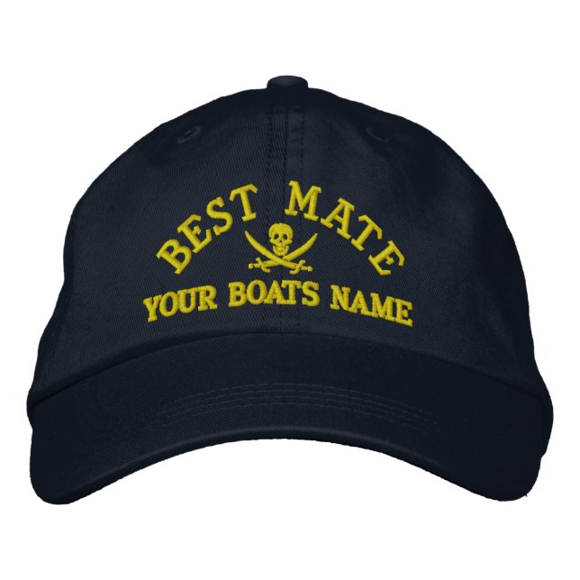 Casquette Brodée Meilleur matelot de pirate personnalisé (Devant)