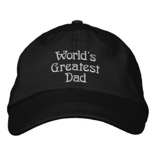 Casquette Brodée Meilleur Papa du Monde - Noir avec Blanc