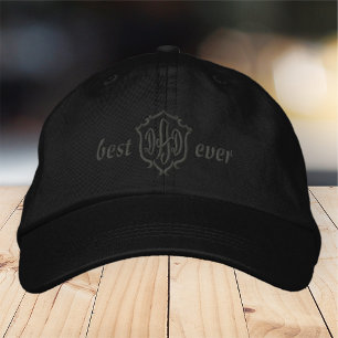 Casquette Brodée Meilleur papa jamais moderne Monogramme simple