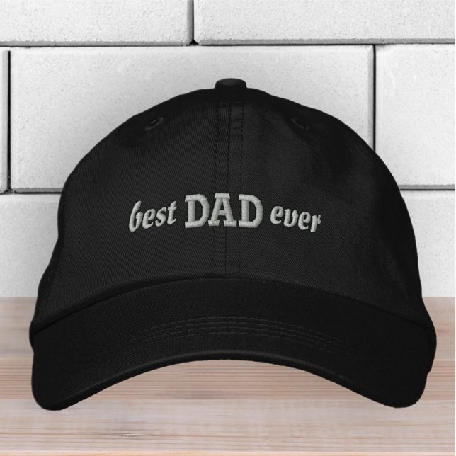 Casquette Brodée Meilleur Papa Jamais Moderne Typographie Simple (Créateur téléchargé)