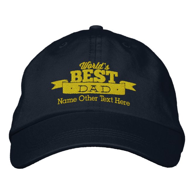Casquette Brodée Meilleur papa personnalisé (Devant)