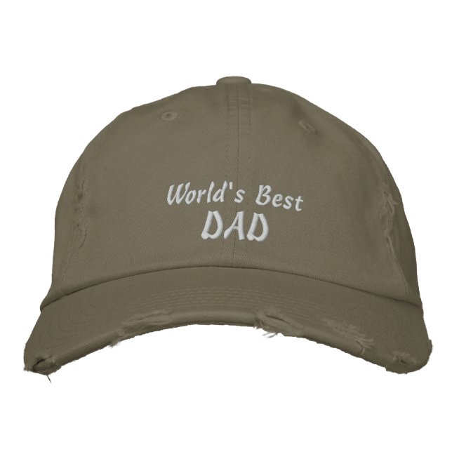 Casquette Brodée Meilleure DAD-Fête des pères/Anniversaire du monde (Devant)