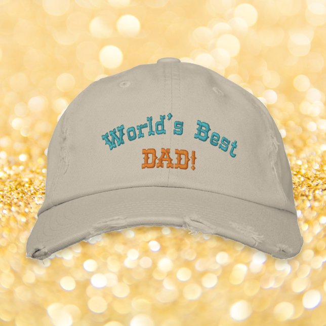 Casquette Brodée Meilleure Fête des pères Papa  Cadeau Anniversaire (Worlds Best Dad Fathers Day Birthday Gift Cool Embroidered Baseball Cap)
