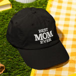 Casquette Brodée Meilleure maman jamais Typographie moderne Custom<br><div class="desc">Best Mom Ever Modern Typography Custom Embroder Baseball Casquette présente le texte simple et moderne brodé "Best Mom Ever". Parfait comme cadeau pour maman pour la Fête des Mères,  Noël,  anniversaire et plus encore. Créé par Evco Studio www.zazzle.com/store/evcostudio</div>