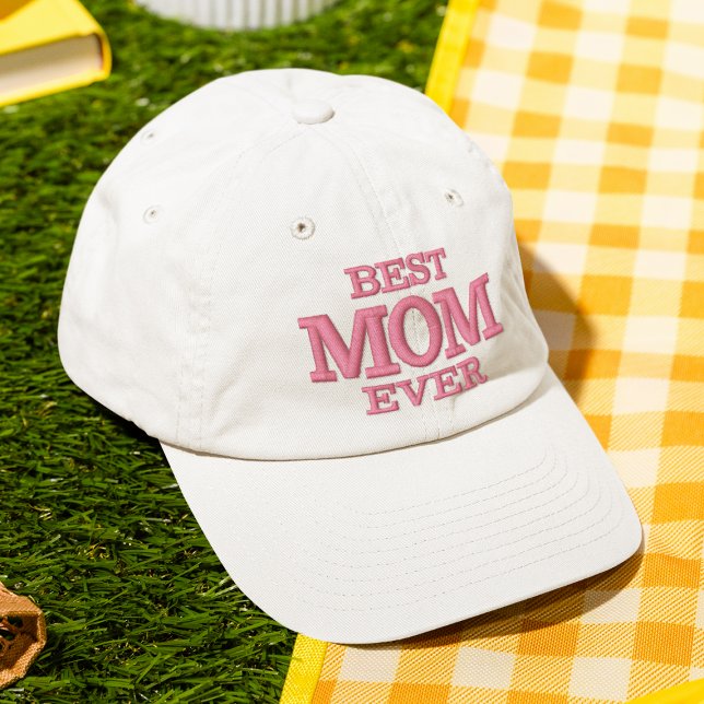 Casquette Brodée Meilleure maman jamais Typographie moderne Custom (Créateur téléchargé)
