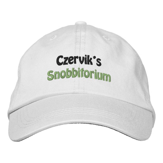 Casquette Brodée Mens Fashion Funny Novelty Czervik's Snobbitorium (Devant)