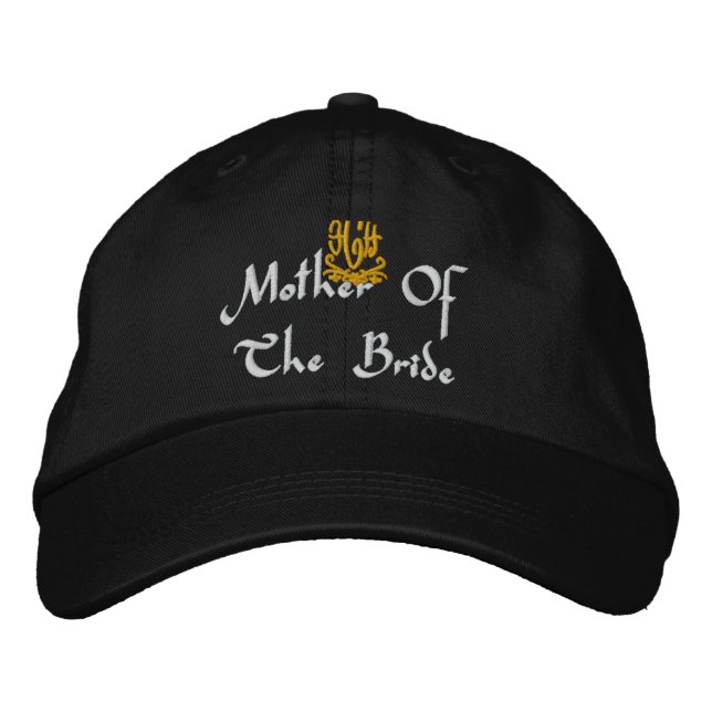 Casquette Brodée Mère Du Mariage De Mariée Je Brown (Devant)
