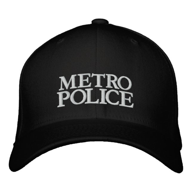 CASQUETTE BRODÉE MÉTRO, POLICE (Devant)