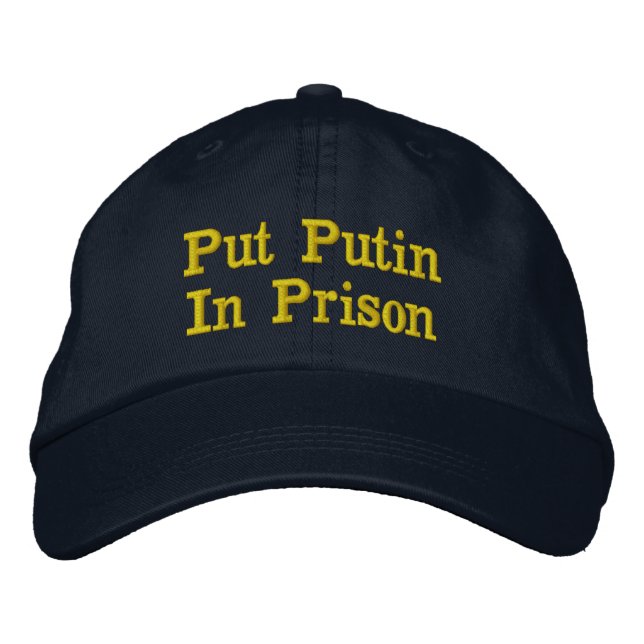 Casquette Brodée Mettre Poutine En Prison (Devant)