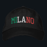 Casquette Brodée MILANO "Milan" Italie Drapeau Couleurs Vert Blanc<br><div class="desc">MILANO "Milan" Ville italienne brodée avec Italie Drapeau Couleurs Vert Blanc et Rouge sur casquette en coton noir. Fait un cadeau merveilleux pour quiconque adore le beau pays de l'Italie!</div>