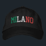 Casquette Brodée MILANO "Milan" Italie Drapeau Couleurs Vert Blanc<br><div class="desc">MILANO "Milan" Ville italienne brodée avec Italie Drapeau Couleurs Vert Blanc et Rouge sur casquette en coton noir. Fait un cadeau merveilleux pour quiconque adore le beau pays de l'Italie!</div>