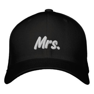 Casquette Brodée Mme noir blanc mignon chic moderne