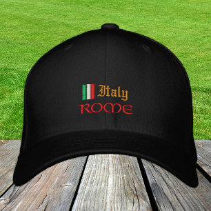 Casquette Brodée Mode Rome & Italie / Drapeau italien Patriotes