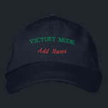 Casquette Brodée Mode Victoire Élégant Chapeau Navy Réglable<br><div class="desc">Adoptez un style moderne et confiant avec cette casquette Navy présentant un lettrage audacieux « Victory Mode » associé à un texte personnalisable « Add Name » pour une apparence personnalisée exceptionnelle.</div>