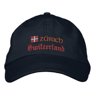 Casquette Brodée Mode Zürich & Suisse / Drapeau Suisse Patriotes
