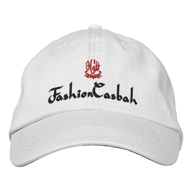Casquette Brodée ModeCasbah Blanc (Devant)