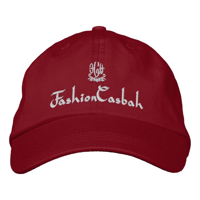 Casquette Brodée ModeCasbah Rouge (Devant)