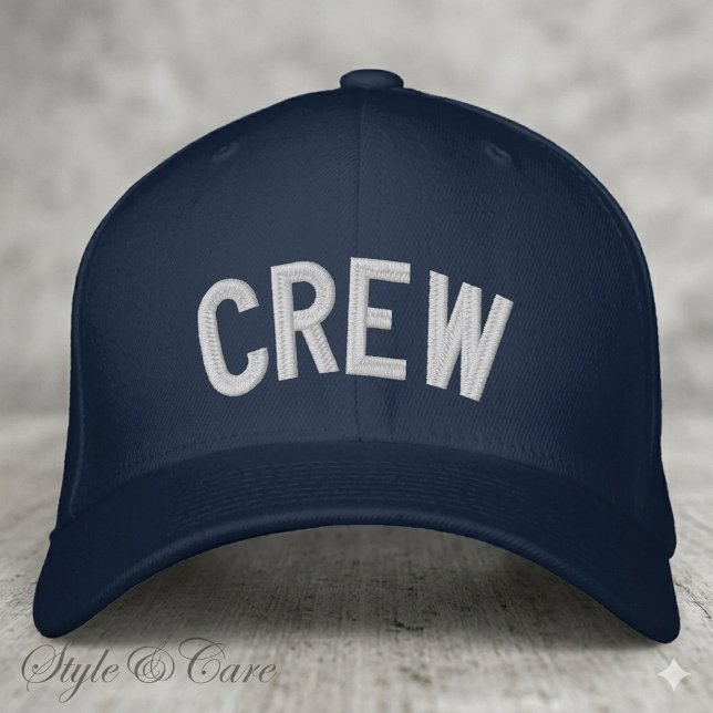 Casquette Brodée Modern Custom CREW Text (Modern Custom CREW Text Embroidered Baseball Cap)