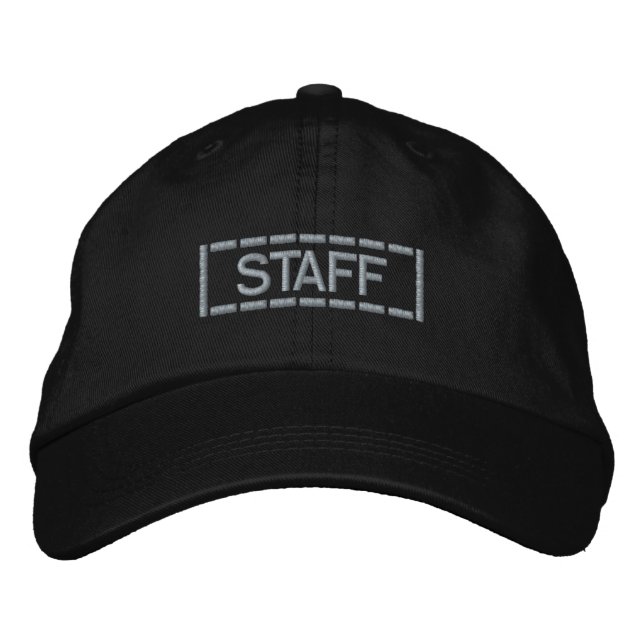 Casquette Brodée Modern Industrial Dashed Box Logo Custom Text (Devant)