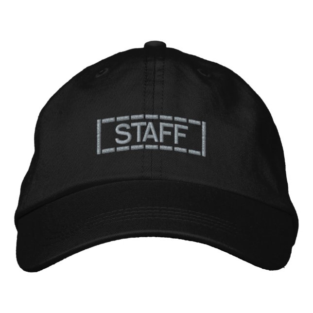 Casquette Brodée Modern Industrial Dashed Box Logo Custom Text (Devant)