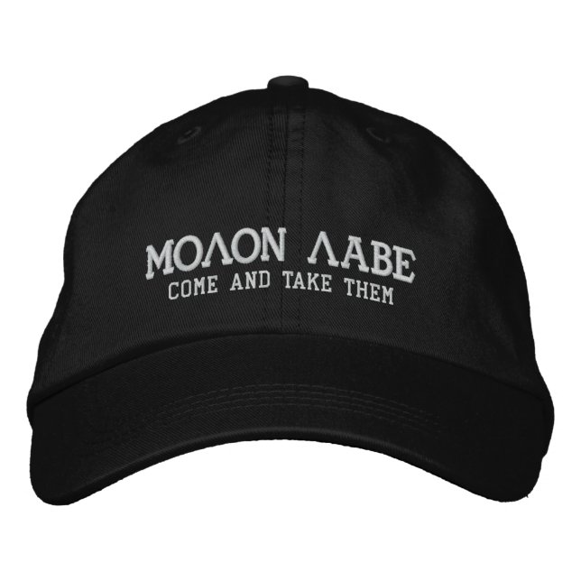 Casquette Brodée Molon Labe (Devant)
