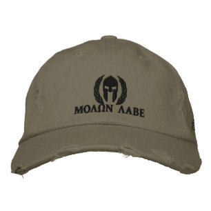 Casquette Brodée Molon Labe Spartan Casque Laurels Broderie