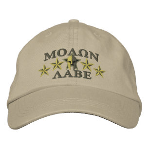 Casquette Brodée Molon Labe Spartan Warrior Cinq étoiles