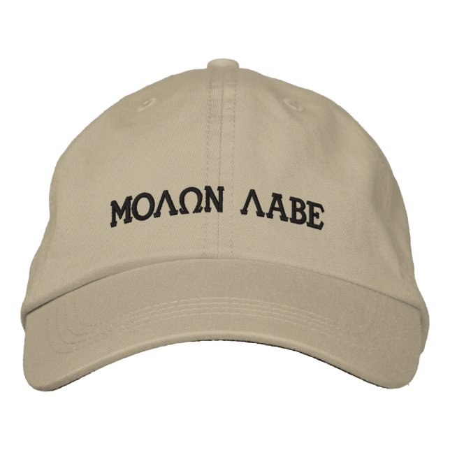Casquette Brodée Molon Labe (Venez les prendre) (Devant)