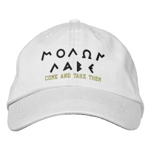Casquette Brodée Molon Labe VIENNENT LES PRENDRE a brodé le