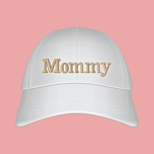 Casquette Brodée Mommy Preppy Off White Text Brodé