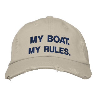 Casquette Brodée Mon Bateau. Mes règles - plaisance
