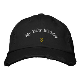 Casquette Brodée Mon bébé anniversaire 3 Chapeau d'anniversaire noi