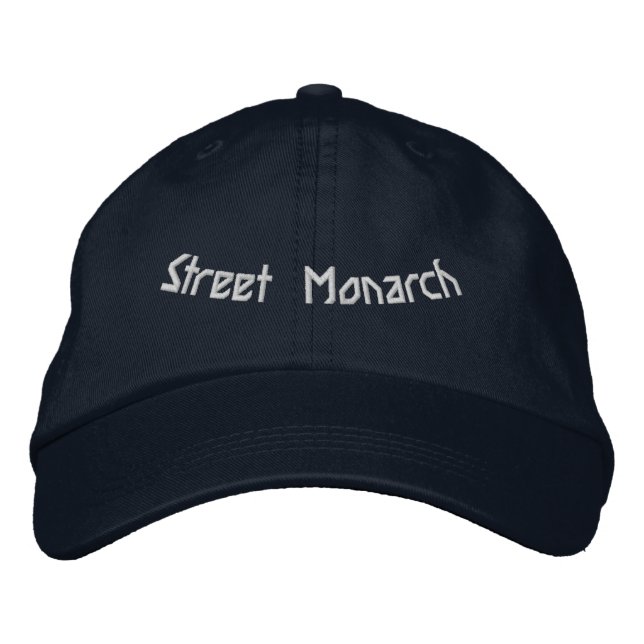 Casquette Brodée Monarque de la Rue Réglable Navy Puissance de la R (Devant)
