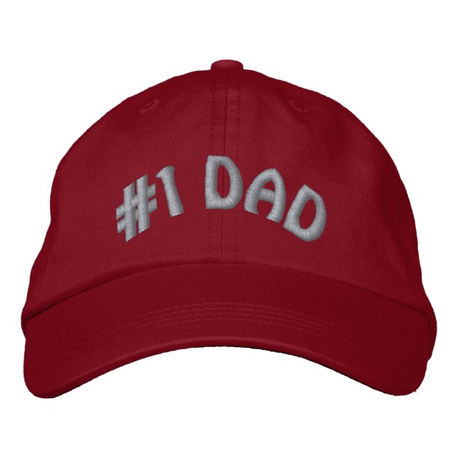 Casquette Brodée Mondes mignons Plus grand numéro un #1 Papa (Devant)