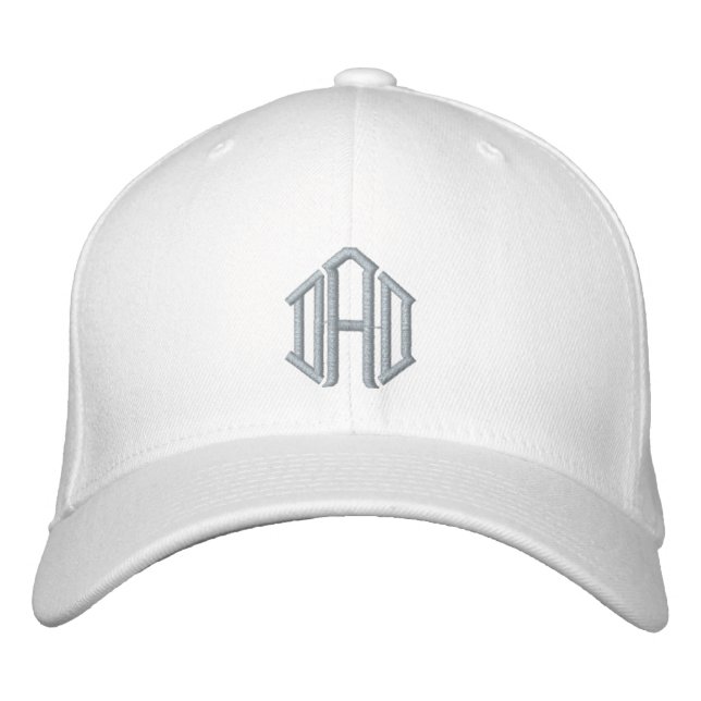 Casquette Brodée Monogramme DAD CHAT VIP BASEBALL Fête des pères Ar (Devant)